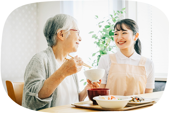 日常的な家事などを利用者自身がすることで、リハビリにも繋がる